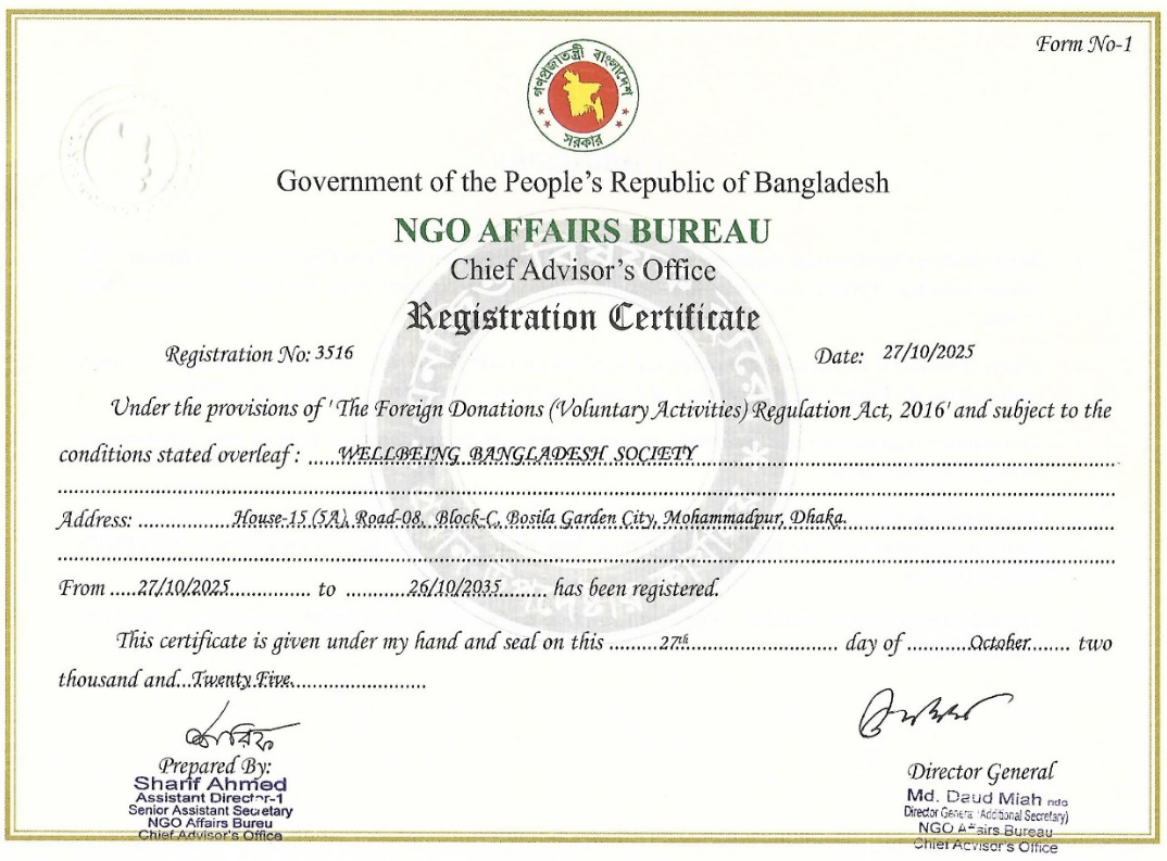 NGO Registration Certificate